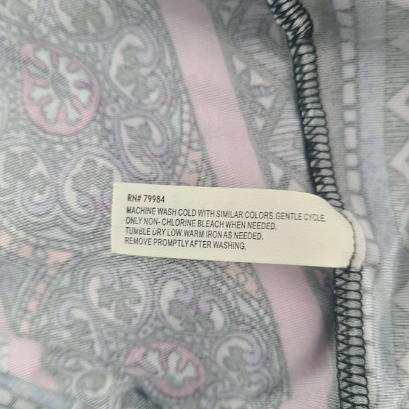 Soma Sleeveless Smocked Empire Waist Tunic Cultured Stripe Size Medium - Picture 5 of 6